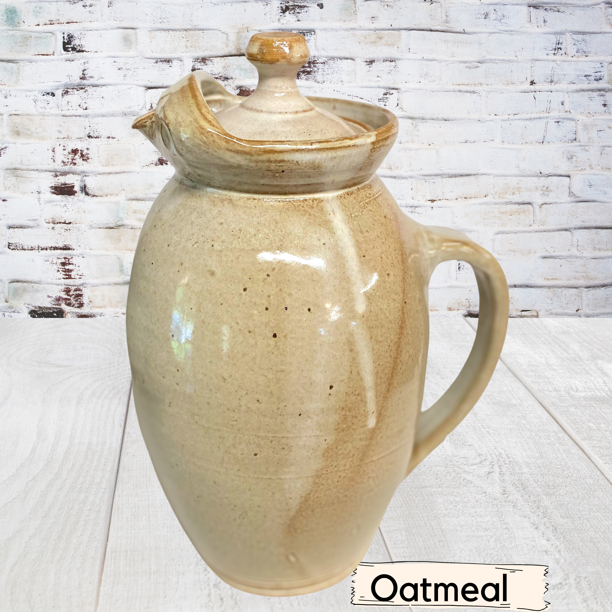 Water or Ice Tea Pitcher large handmade pottery for coffee steep