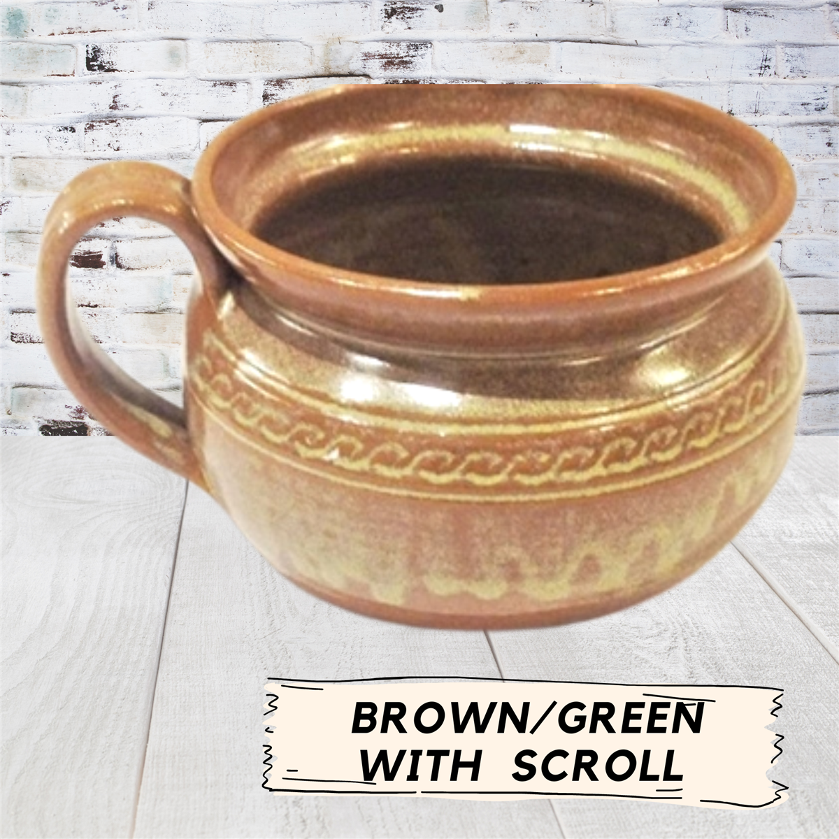 Chili, soup bowl with handle holds 14 ounces. French onion soup –  Traditions Pottery