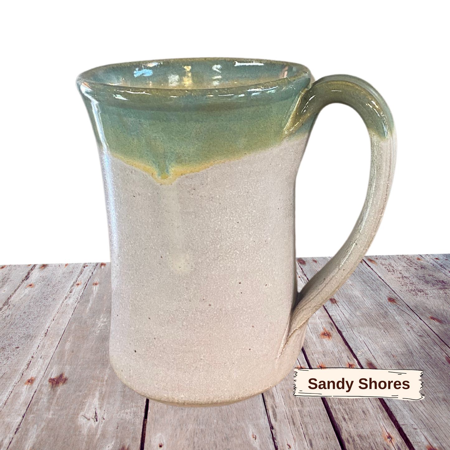 Large Coffee mug holds 12 to 14 ounces Pottery cup wide handle Tea glass