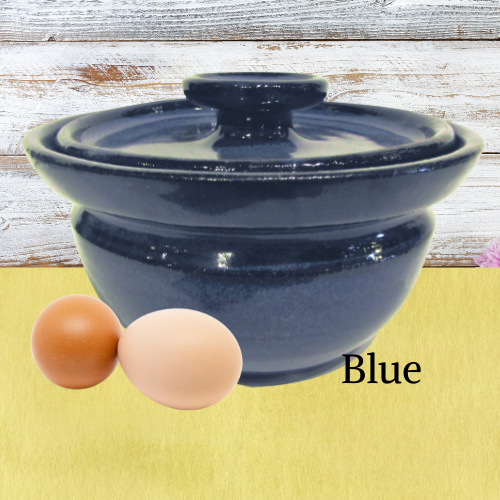 Handmade pottery microwave egg cooker. or vegetable steamer