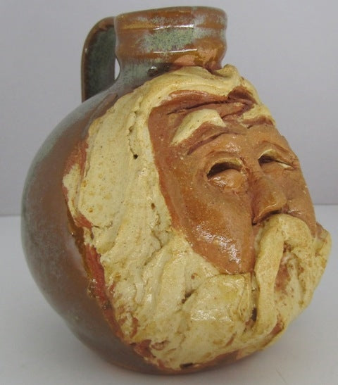 Handmade Sculpted Face Mug Pitcher Ceramic Fine buy Arts